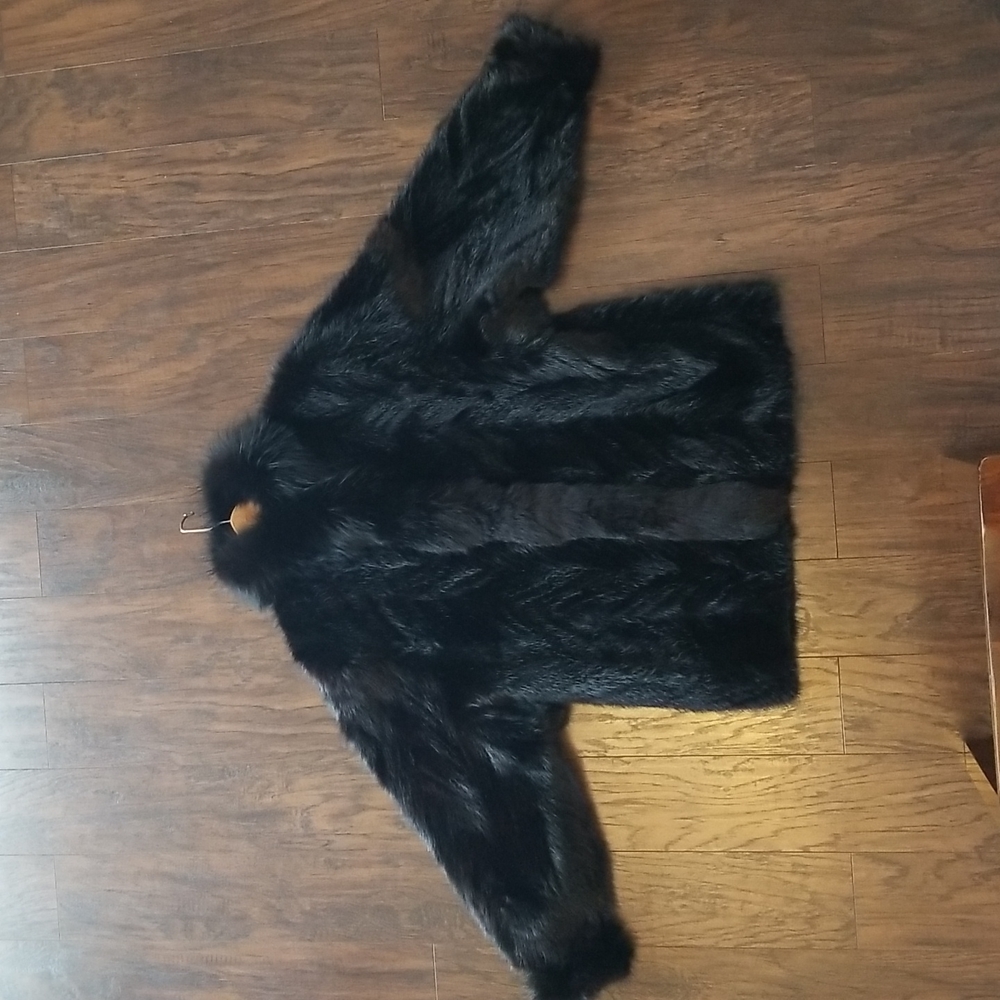 Canadian Genuine Mink and Fox Fur Coat